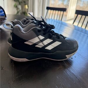 Adidas Black and White basketball shoes 12.5